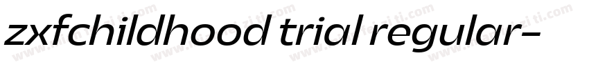 zxfchildhood trial regular字体转换